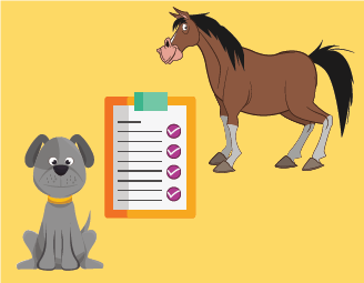 A dog, a horse, and a checklist